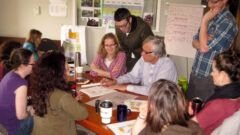 Cohousing drinks with Chuck Durrett